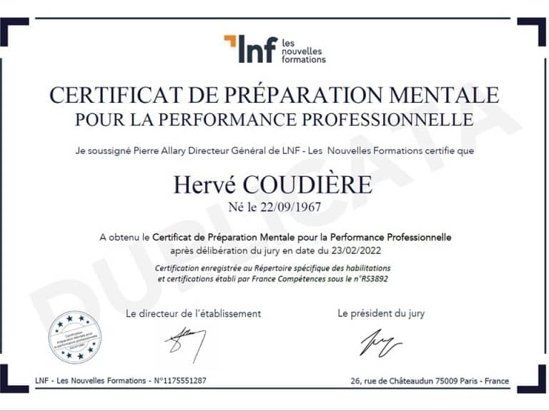 Préparation mentale pour la performance professionnelle